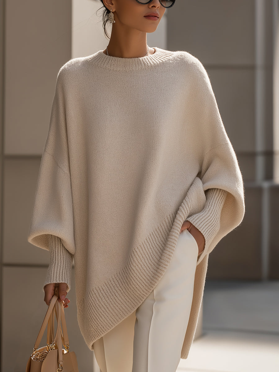 Phobe – Übergroßer Asymmetrischer Strickpullover