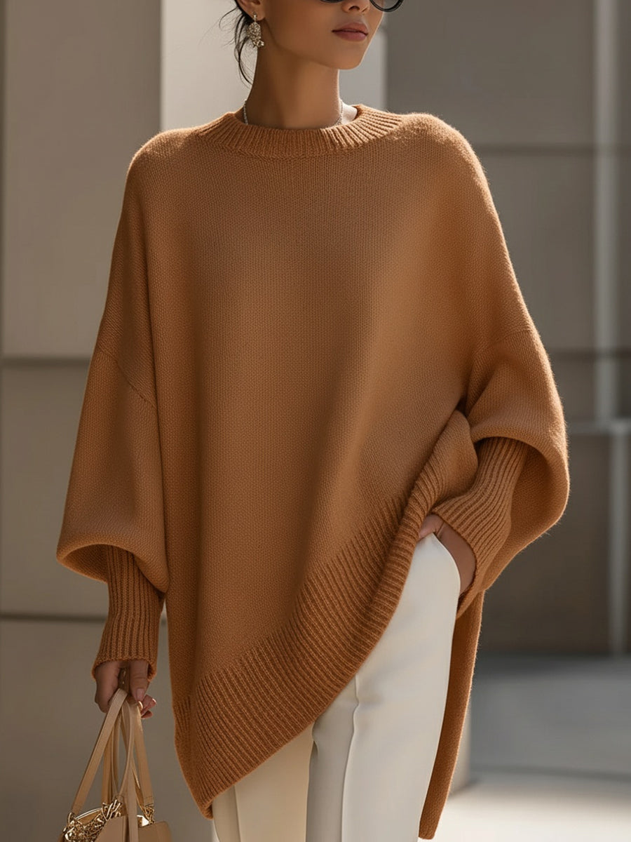 Phobe – Übergroßer Asymmetrischer Strickpullover