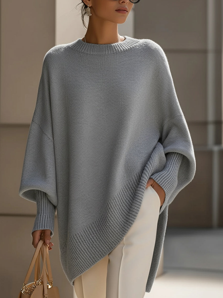 Phobe – Übergroßer Asymmetrischer Strickpullover