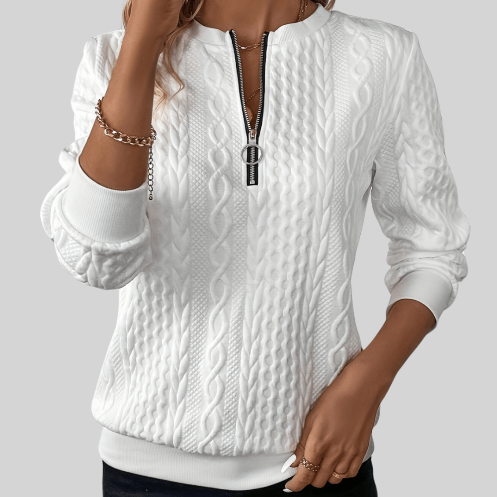 LUCIA I Pullover mit Reissverschluss