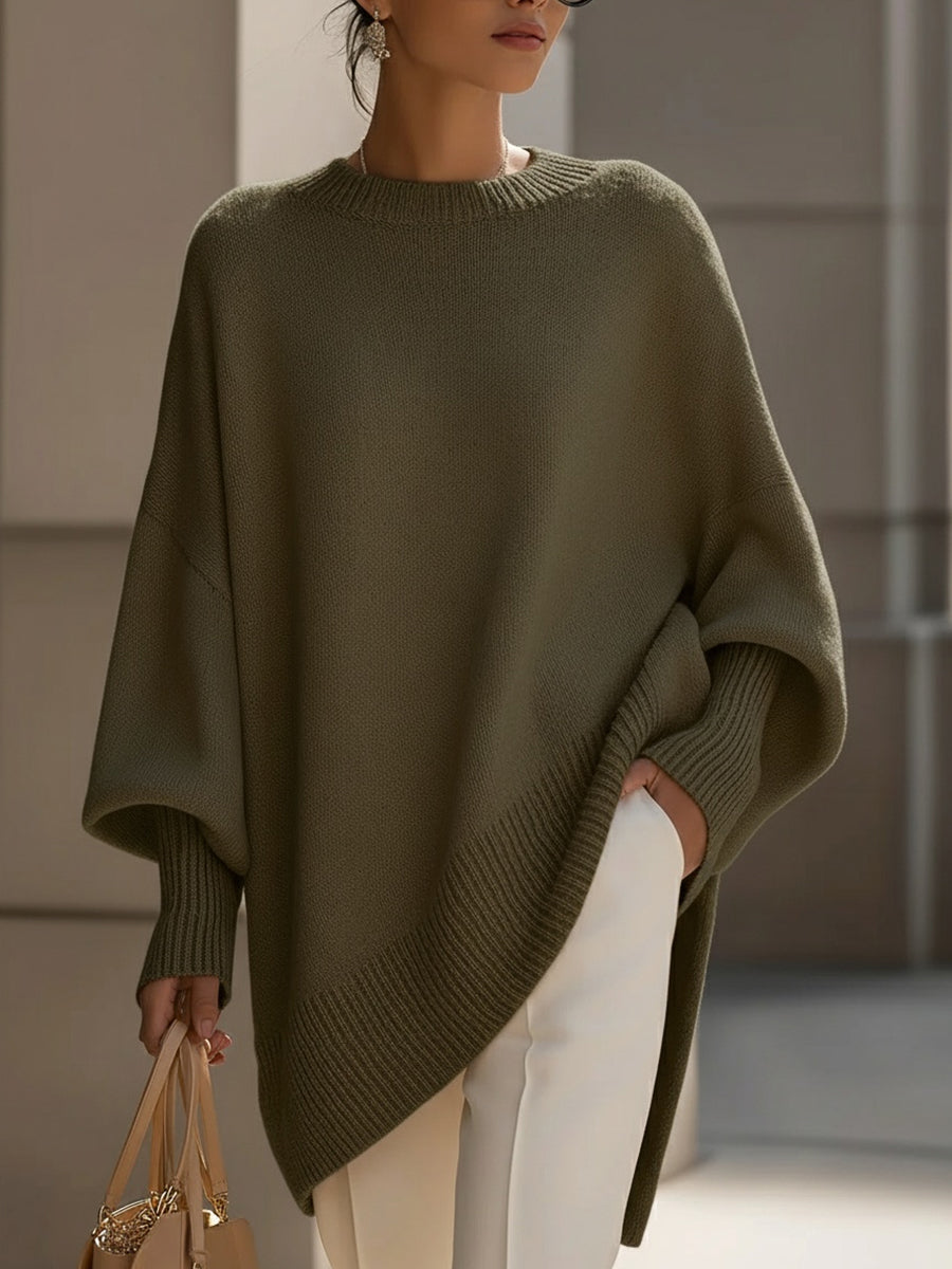 Phobe – Übergroßer Asymmetrischer Strickpullover