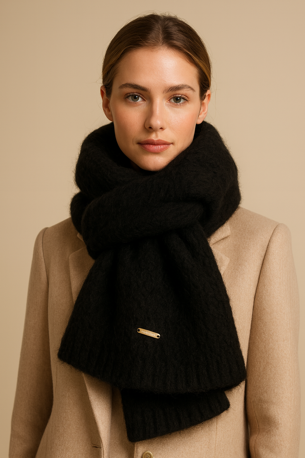 Doria™ Kaschmir Schal - Schwarz