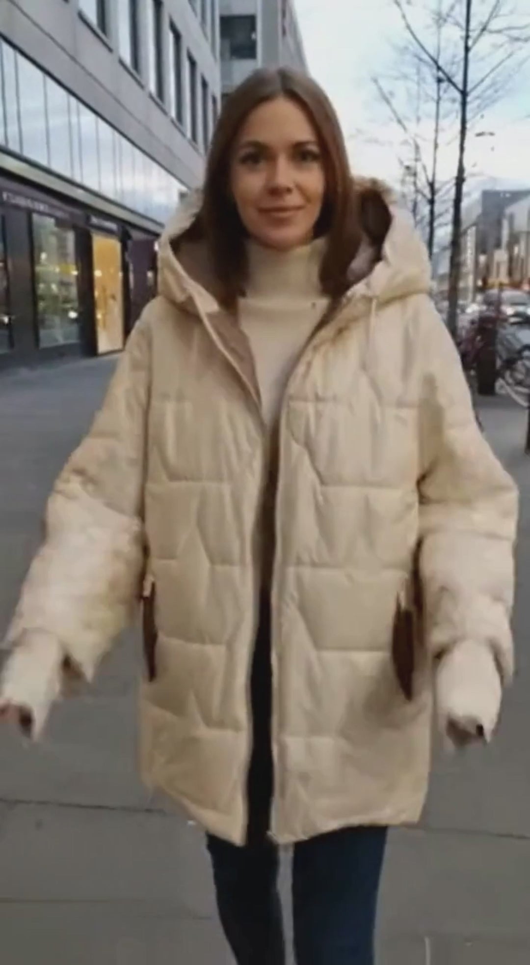 Lina - Warme Steppjacke mit Kapuze